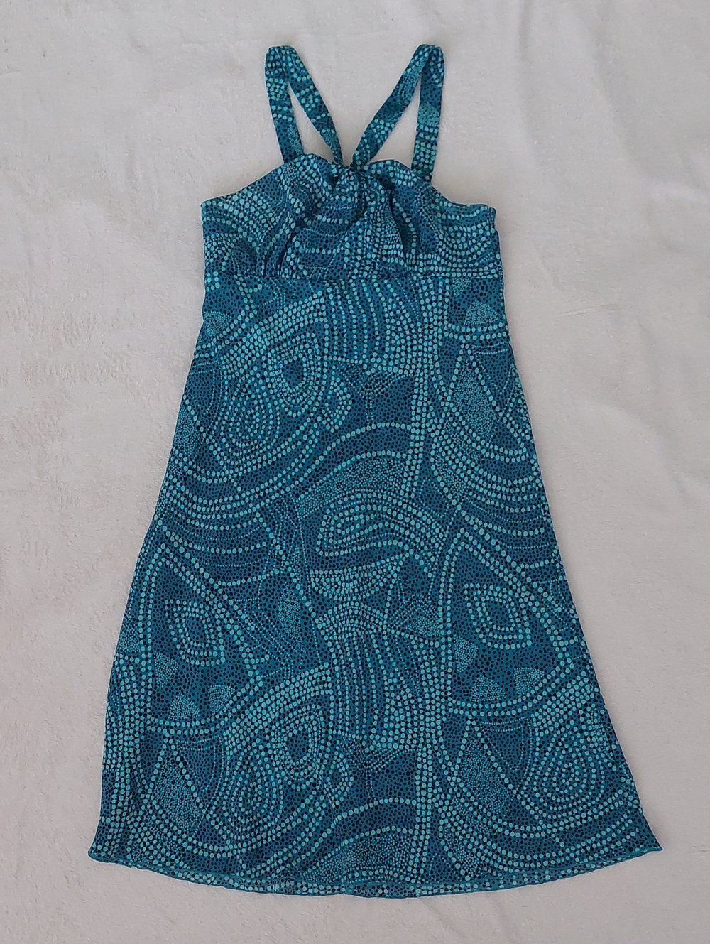 B.I.Y.A.Y.C.D.A. Teal Patterned Sundress NWOT